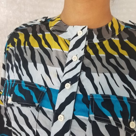 1990s Escada Cotton Zebra Top - Picture 3 of 12
